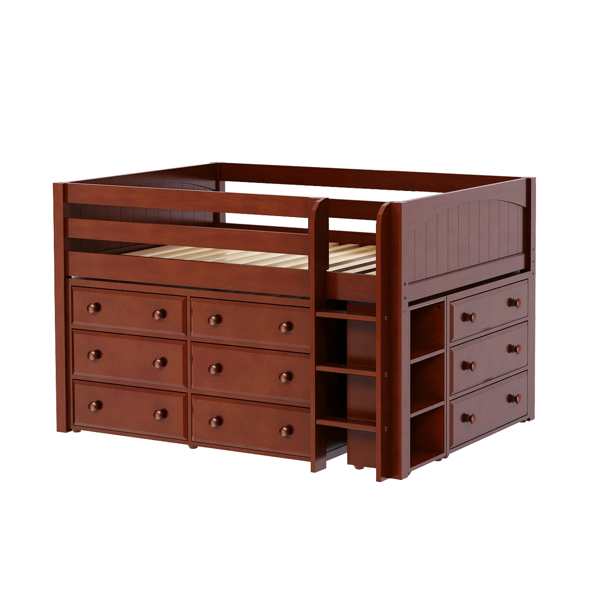 Maxtrix Full Low Loft Bed With Straight Ladder + Storage 7 Maxtrix Full Low Loft Bed With Straight Ladder + Storage - Image 5