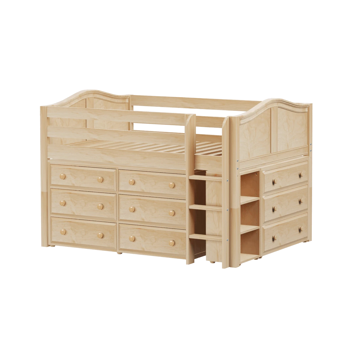 Maxtrix Full Low Loft Bed With Straight Ladder + Storage 5 Maxtrix Full Low Loft Bed With Straight Ladder + Storage - Image 3