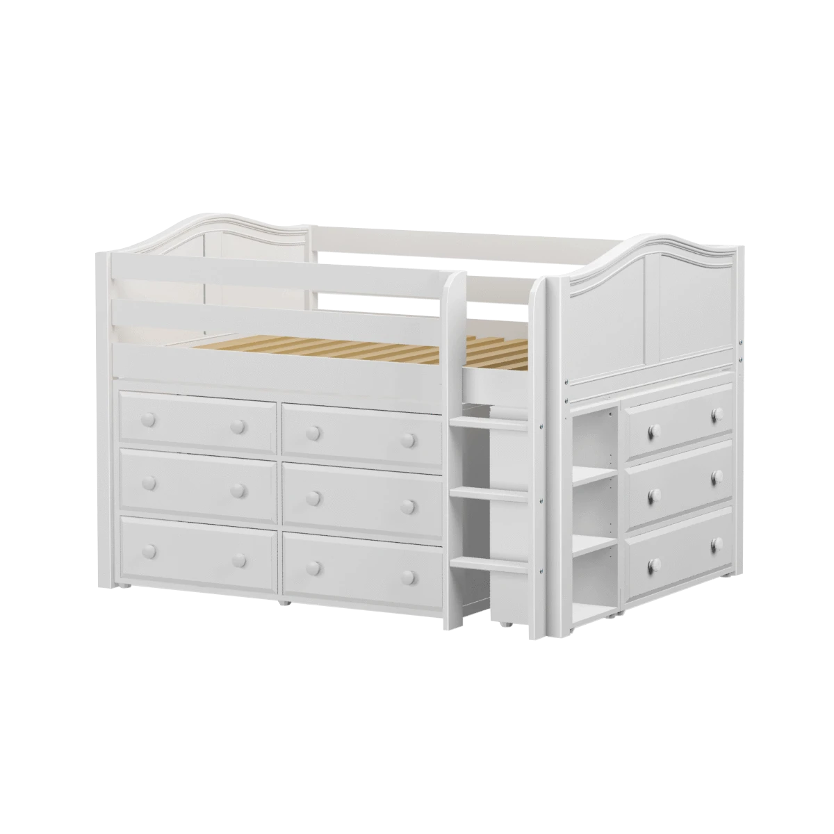 Maxtrix Full Low Loft Bed With Straight Ladder + Storage 15 Maxtrix Full Low Loft Bed With Straight Ladder + Storage - Image 13