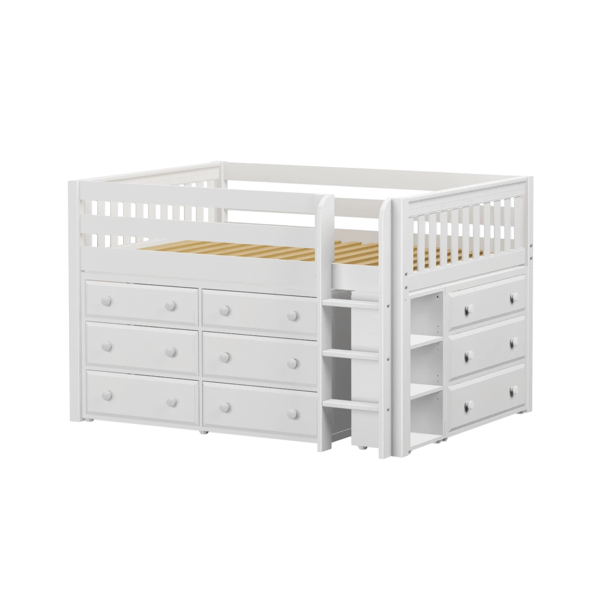 Maxtrix Full Low Loft Bed With Straight Ladder + Storage 8 Maxtrix Full Low Loft Bed With Straight Ladder + Storage - Image 6