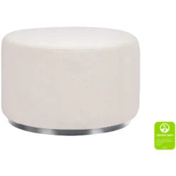 Babyletto Tuba Swivel Gliding Ottoman -Kids Furniture M10185PCMEW White Background Main Greenguard 00