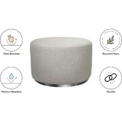 Babyletto Tuba Swivel Gliding Ottoman -Kids Furniture M10185PGEW White Background 02 8ef28924 f5a1 4cb7 97c9 577fe4610516