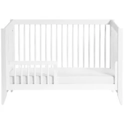 Babyletto Sprout 4-in-1 Convertible Crib With Toddler Bed Conversion Kit -Kids Furniture M10301W White Background 04 5f501182 f264 4681 816e 3b6cfb53cd3b