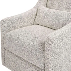 Babyletto Toco Swivel Glider + Stationary Ottoman -Kids Furniture M11287BWB White Background 04