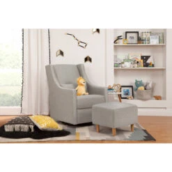 Babyletto Toco Swivel Glider + Stationary Ottoman -Kids Furniture M11287PGEW Lifestyle Main 07