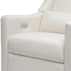 Babyletto Kiwi Electronic Recliner And Swivel Glider With USB Port -Kids Furniture M11288PCMEW White Background 06 ec32c64d 75be 42a3 8383 fb60b074c55d
