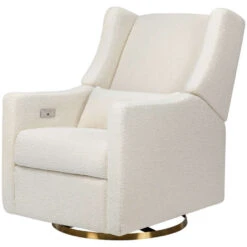 Babyletto Kiwi Electronic Recliner And Swivel Glider With USB Port -Kids Furniture M11288WBG White Background Main 01