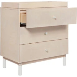 Babyletto Gelato 3-Drawer Changer Dresser With Removable Changing Tray -Kids Furniture M12923NXW White Background 02 d8c9e5aa ccba 43d9 ad41 eb84143f9433