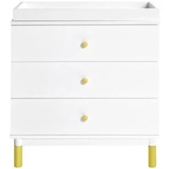Babyletto Gelato 3-Drawer Changer Dresser With Removable Changing Tray -Kids Furniture M12923WNX White Background 07 f685d656 293e 430f bc36 b4f2758896c7