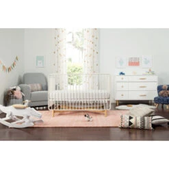 Babyletto Bixby 3-in-1 Convertible Metal Crib With Toddler Bed Conversion Kit 20 Babyletto Bixby 3-in-1 Convertible Metal Crib With Toddler Bed Conversion Kit -Kids Furniture M15101RWB Lifestyle 08 ed075e91 5c75 473d 9579 c479503add33