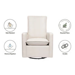 Babyletto Cali Pillowback Swivel Glider 28 Babyletto Cali Pillowback Swivel Glider -Kids Furniture M20987PCMEW White Background 02