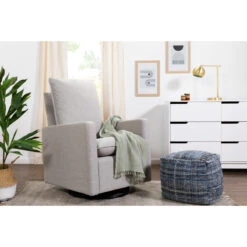 Babyletto Cali Pillowback Swivel Glider 34 Babyletto Cali Pillowback Swivel Glider -Kids Furniture M20987PGEW Lifestyle Main 06