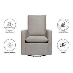 Babyletto Cali Pillowback Swivel Glider 35 Babyletto Cali Pillowback Swivel Glider -Kids Furniture M20987PGEW White Background 02