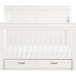 Namesake Wesley Farmhouse 4-in-1 Convertible Crib -Kids Furniture M21101HW White Background 02