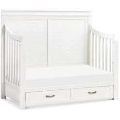 Namesake Wesley Farmhouse 4-in-1 Convertible Crib -Kids Furniture M21101HW White Background 04
