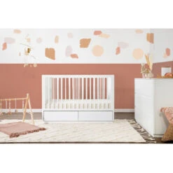 Babyletto Bento 3-in-1 Convertible Storage Crib With Toddler Bed Conversion Kit -Kids Furniture M21601W Lifestyle Main 06