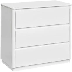 Babyletto Bento 3-Drawer Changer Dresser -Kids Furniture M21623W White Background 03
