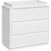 Babyletto Bento 3-Drawer Changer Dresser -Kids Furniture M21623W White Background Main 01