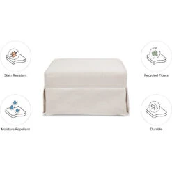 Namesake Crawford Gliding Ottoman 16 Namesake Crawford Gliding Ottoman -Kids Furniture M21785PCMEW White Background 02