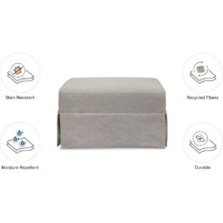 Namesake Crawford Gliding Ottoman 20 Namesake Crawford Gliding Ottoman -Kids Furniture M21785PGEW White Background 02