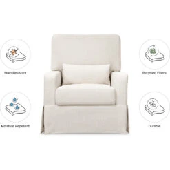 Namesake Crawford Pillowback Comfort Swivel Glider -Kids Furniture M21787PCMEW White Background 02