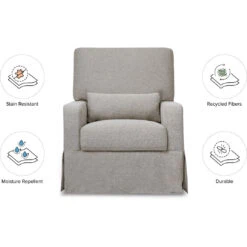 Namesake Crawford Pillowback Comfort Swivel Glider -Kids Furniture M21787PGEW White Background 02