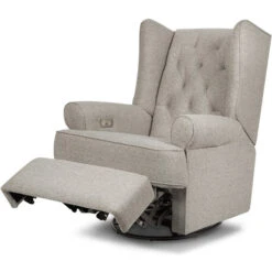 Namesake Harbour Electronic Recliner & Swivel Glider With USB Port 34 Namesake Harbour Electronic Recliner & Swivel Glider With USB Port -Kids Furniture M21987PGEW White Background 03