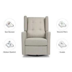 Franklin & Ben Austen Recliner And Swivel Glider 26 Franklin & Ben Austen Recliner And Swivel Glider -Kids Furniture M22087PGET White Background 02