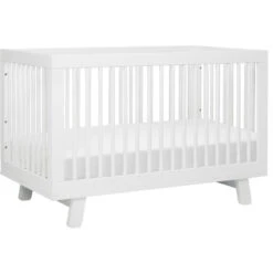 Babyletto Hudson 3-in-1 Convertible Crib With Toddler Bed Conversion Kit 27 Babyletto Hudson 3-in-1 Convertible Crib With Toddler Bed Conversion Kit -Kids Furniture M4201W White Background Main 01 e08627b0 301a 4bb3 b736 fa5c03fb9d4c