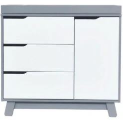 Babyletto Hudson 3-Drawer Changer Dresser With Removable Changing Tray -Kids Furniture M4223GW White Background 01 4dca9f59 74de 478f b37b 6df5954845c9