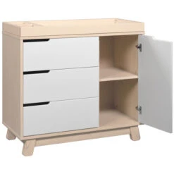 Babyletto Hudson 3-Drawer Changer Dresser With Removable Changing Tray -Kids Furniture M4223NXW White Background 02 34b05465 a3bf 4bbc 9c9a 1804b235fe7b