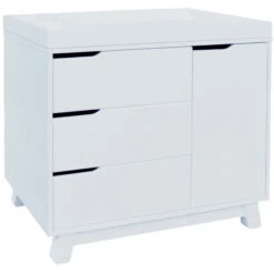 Babyletto Hudson 3-Drawer Changer Dresser With Removable Changing Tray -Kids Furniture M4223W White Background Main 00 c7d73790 2caa 4796 9027 a31e892a56ca