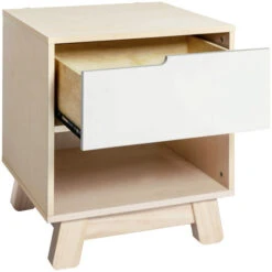 Babyletto Hudson Nightstand With USB Port -Kids Furniture M4260NXW White Background 02 b0b6f376 72a0 469e b9b4 d3fed0b2a9c1