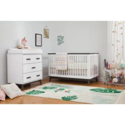 Babyletto Scoot 3-in-1 Convertible Crib With Toddler Bed Conversion Kit 26 Babyletto Scoot 3-in-1 Convertible Crib With Toddler Bed Conversion Kit -Kids Furniture M5801WSL Lifestyle Main 07 97ab6eba c84b 4c62 a1e8 67b852c0df1d