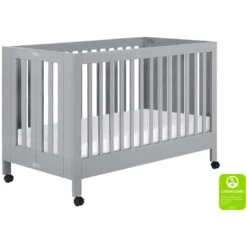 Babyletto Maki Full-Size Folding Crib With Toddler Bed Conversion Kit -Kids Furniture M6601G White Background Main Greenguard 00 e322df20 e568 4461 8a05 945ccd87279c