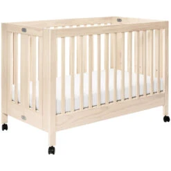 Babyletto Maki Full-Size Folding Crib With Toddler Bed Conversion Kit -Kids Furniture M6601NX White Background Main 00 1c4cf734 0ef4 458d 9452 28ad27c58947