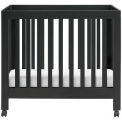 Babyletto Origami Mini Crib -Kids Furniture M6698B White Background 02