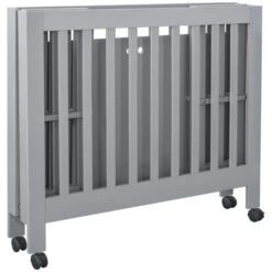 Babyletto Origami Mini Crib -Kids Furniture M6698G White Background 03