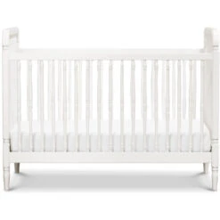 Namesake Liberty 3-in-1 Convertible Spindle Crib With Toddler Bed Conversion Kit -Kids Furniture M7101RW White Background 02