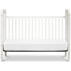 Namesake Liberty 3-in-1 Convertible Spindle Crib With Toddler Bed Conversion Kit -Kids Furniture M7101RW White Background 06