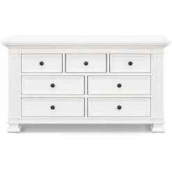 Franklin & Ben Classic Double Wide Dresser -Kids Furniture M7616RW White Background 01 1e5cefd0 f4e1 48b4 8339 1e45062b7b64