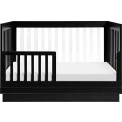 Babyletto Harlow 3-in-1 Convertible Acrylic Crib With Toddler Bed Conversion Kit -Kids Furniture M8601KB White Background 04 c261d7f0 0619 4668 99e1 b1eb9b1fbb47