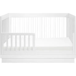 Babyletto Harlow 3-in-1 Convertible Acrylic Crib With Toddler Bed Conversion Kit -Kids Furniture M8601KW White Background 06 92307686 3745 4c28 8c29 c5959f9702a1