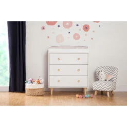 Babyletto Lolly 3-Drawer Changer Dresser With Removable Changing Tray -Kids Furniture M9023WN Lifestyle Main 03