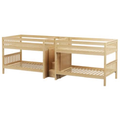 Maxtrix Full XL Quadruple Bunk Bed With Stairs