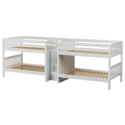 Maxtrix Full Low Quadruple Bunk Bed With Stairs