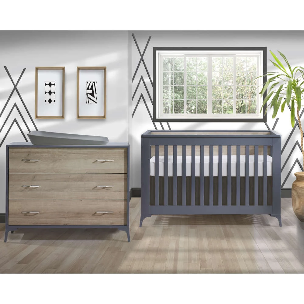 Tulip Metro Convertible Crib + 3-Drawer Dresser XL 4 Tulip Metro Convertible Crib + 3-Drawer Dresser XL - Image 2