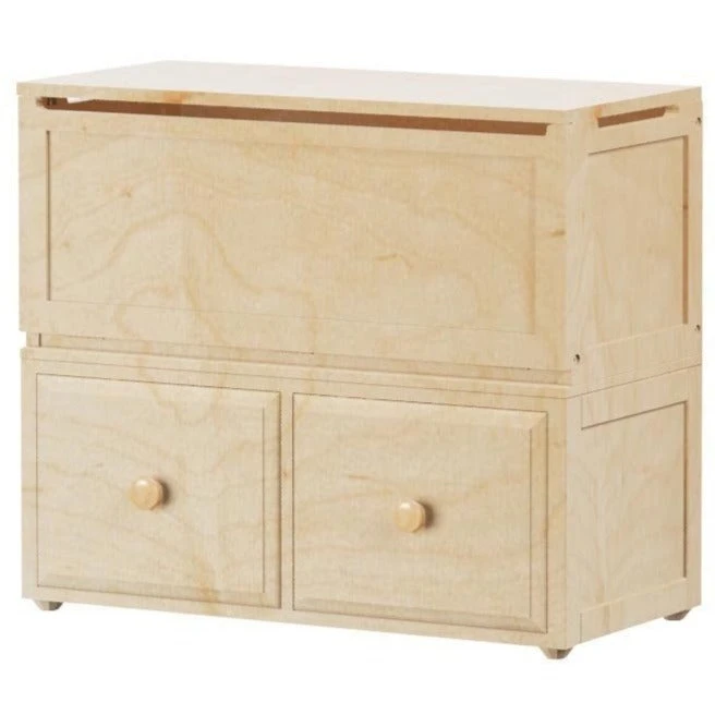 Maxtrix Stacked Toy Chest + 2-Drawer Cube 3 Maxtrix Stacked Toy Chest + 2-Drawer Cube