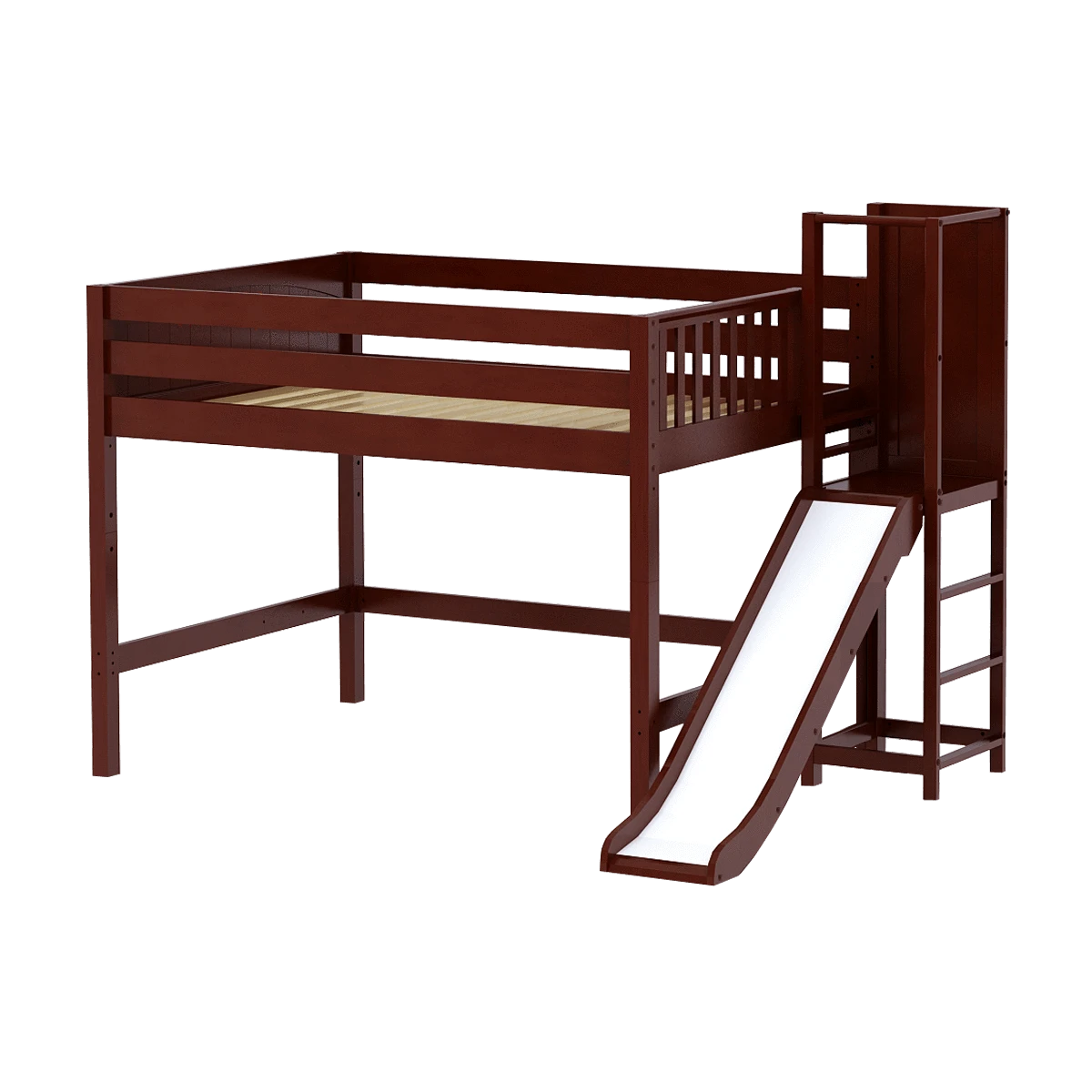 Maxtrix Full Mid Loft Bed With Slide Platform 13 Maxtrix Full Mid Loft Bed With Slide Platform - Image 11