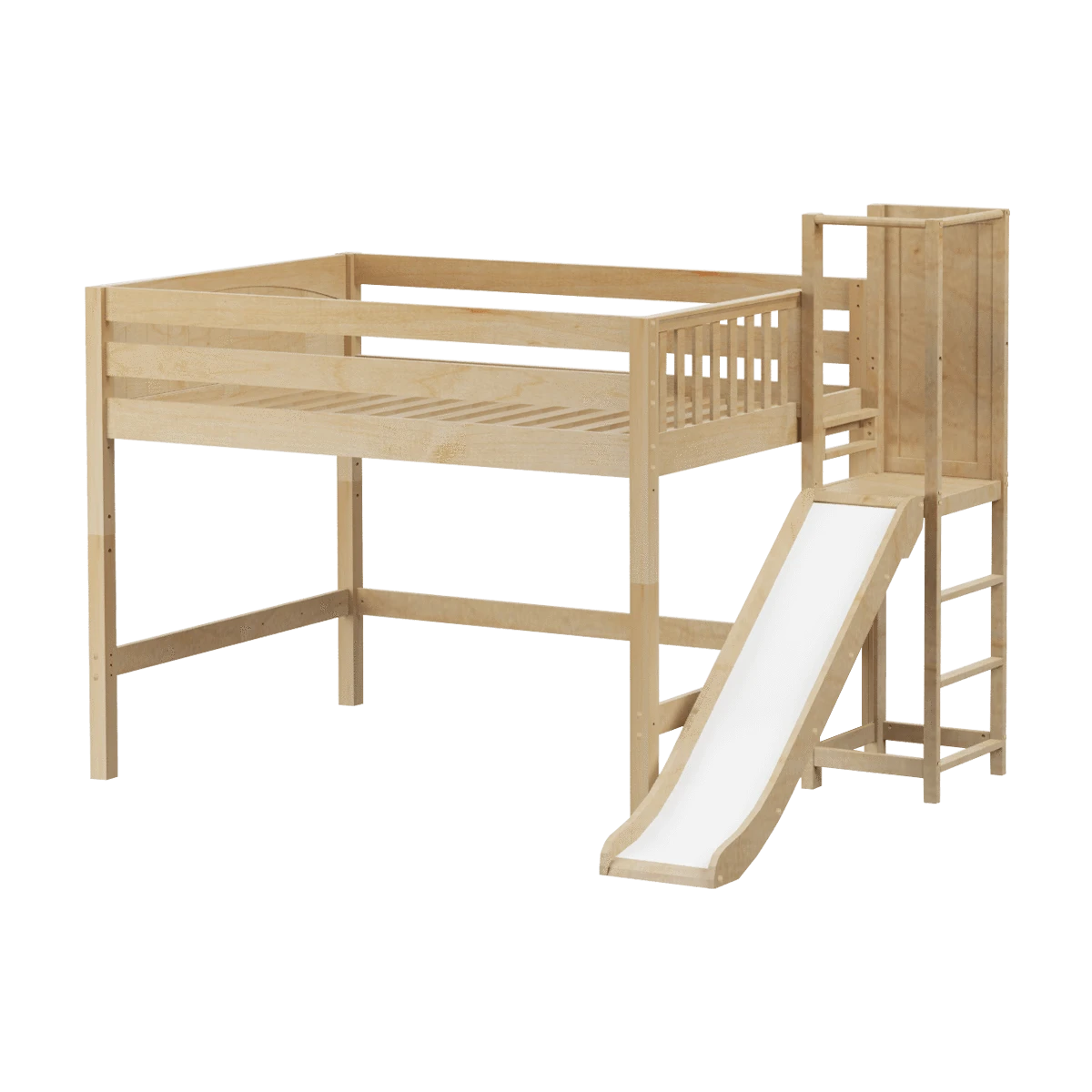 Maxtrix Full Mid Loft Bed With Slide Platform 7 Maxtrix Full Mid Loft Bed With Slide Platform - Image 5